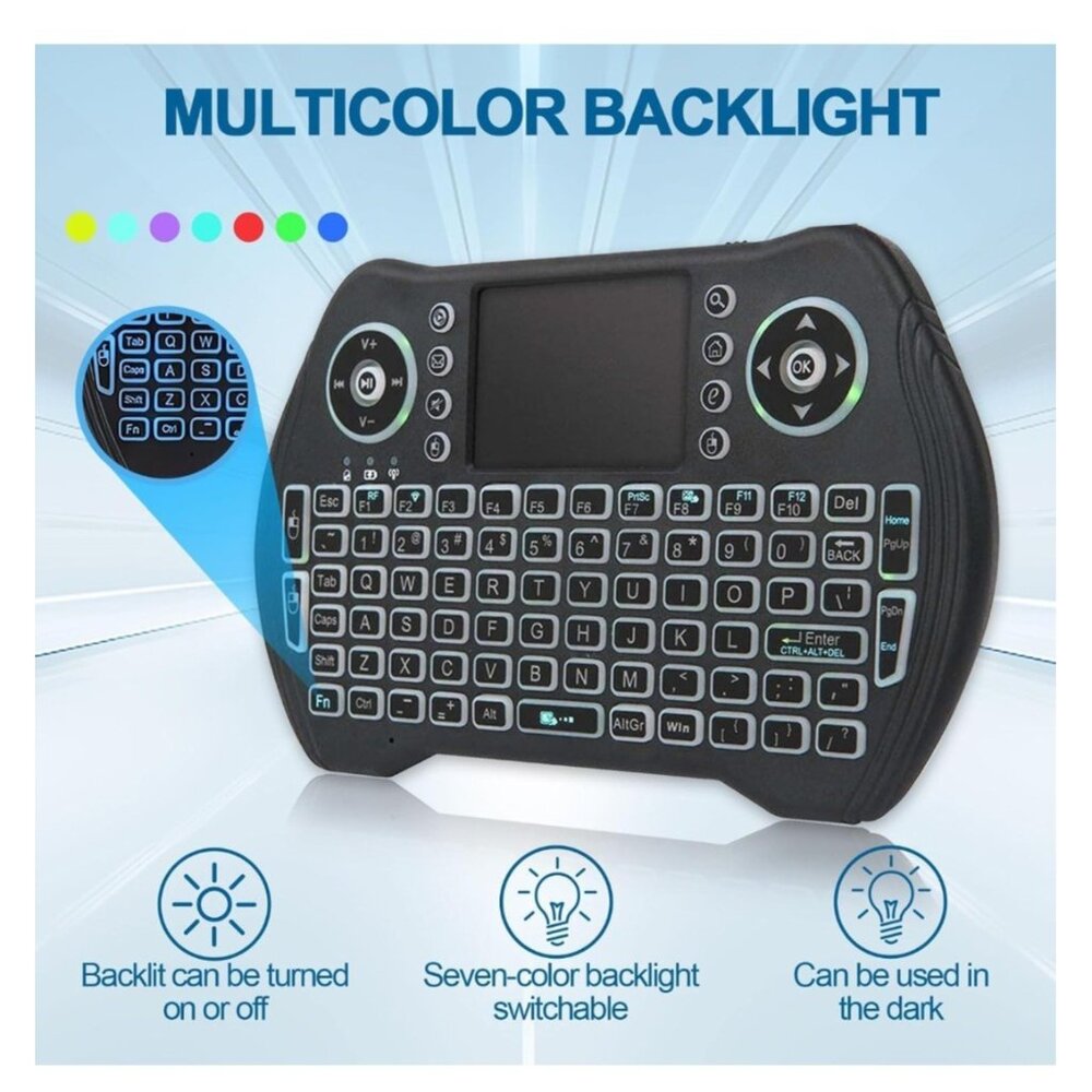 Mini Wireless Keyboard Remote Control Touchpad Smart TV Android Box PC 2.4 GHz - Picture 2 of 4
